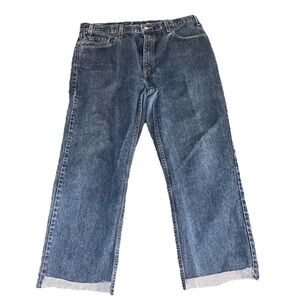 Vtg 1999 Levis 38 x 25 505 Regular Fit Straight Leg Dark Wash Denim Jeans